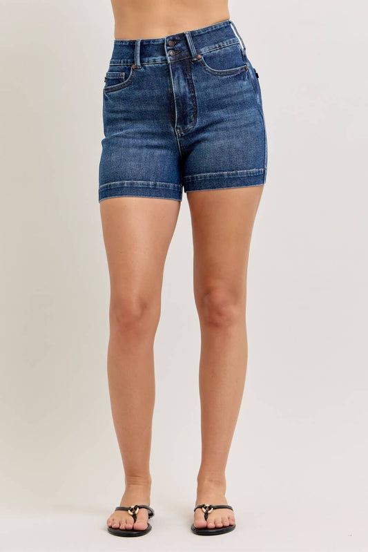 JUDY BLUE HW T.C. Slim Shorts