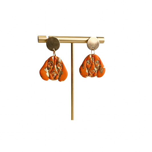 Orange & Gold Smokey Mascot Tennessee Earrings