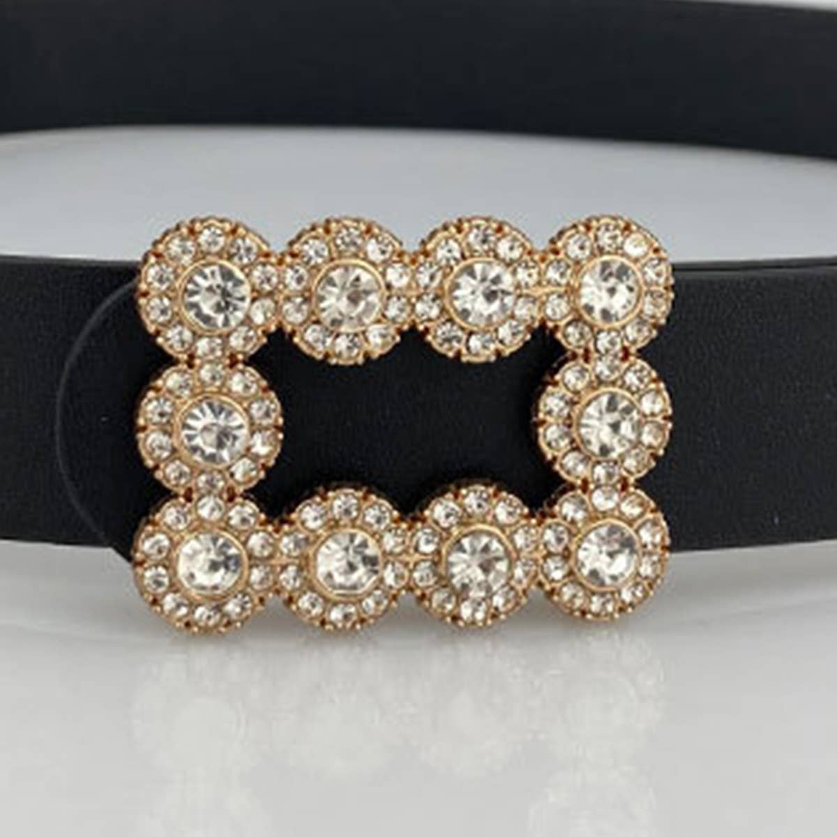 WOMEN FASHION DIAMOND BUCKLE BELT