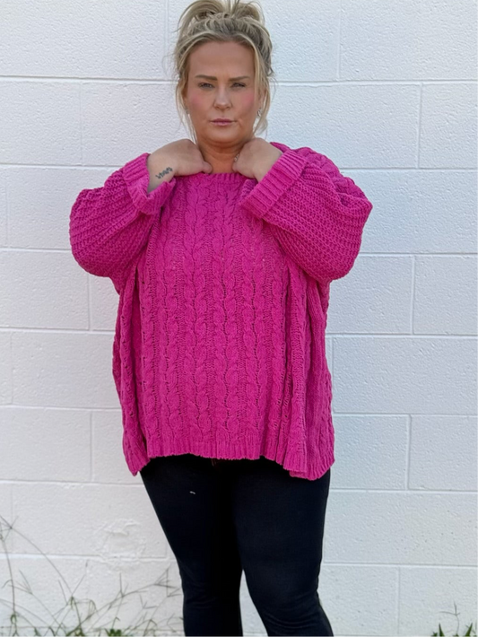 Long Sleeve Pointelle Knit Crew Neck Sweater