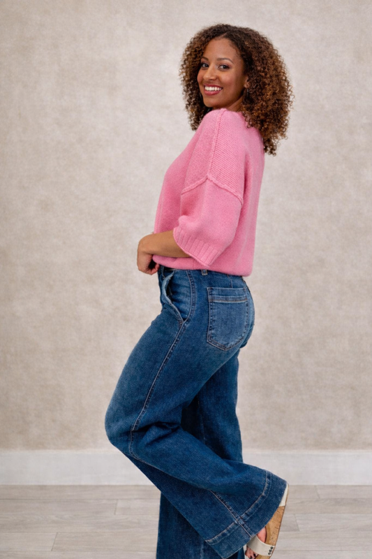 JUDY BLUE Petite MR Wide Leg