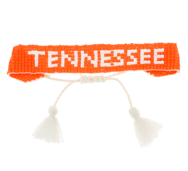 Beaded Tennessee String Bracelet