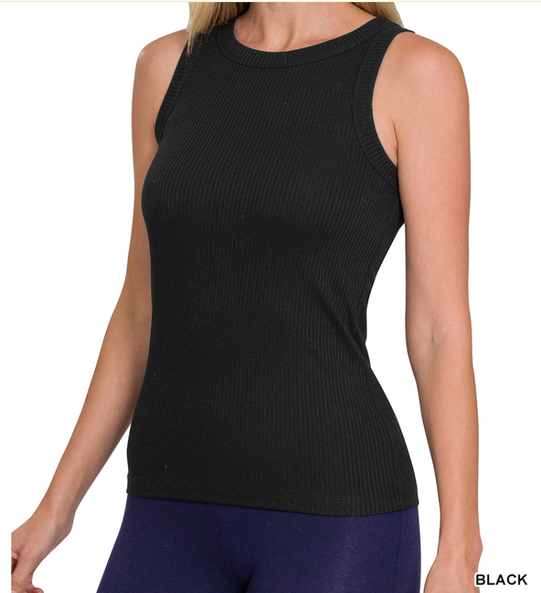 Ribbed Scoop Neck Tanktop