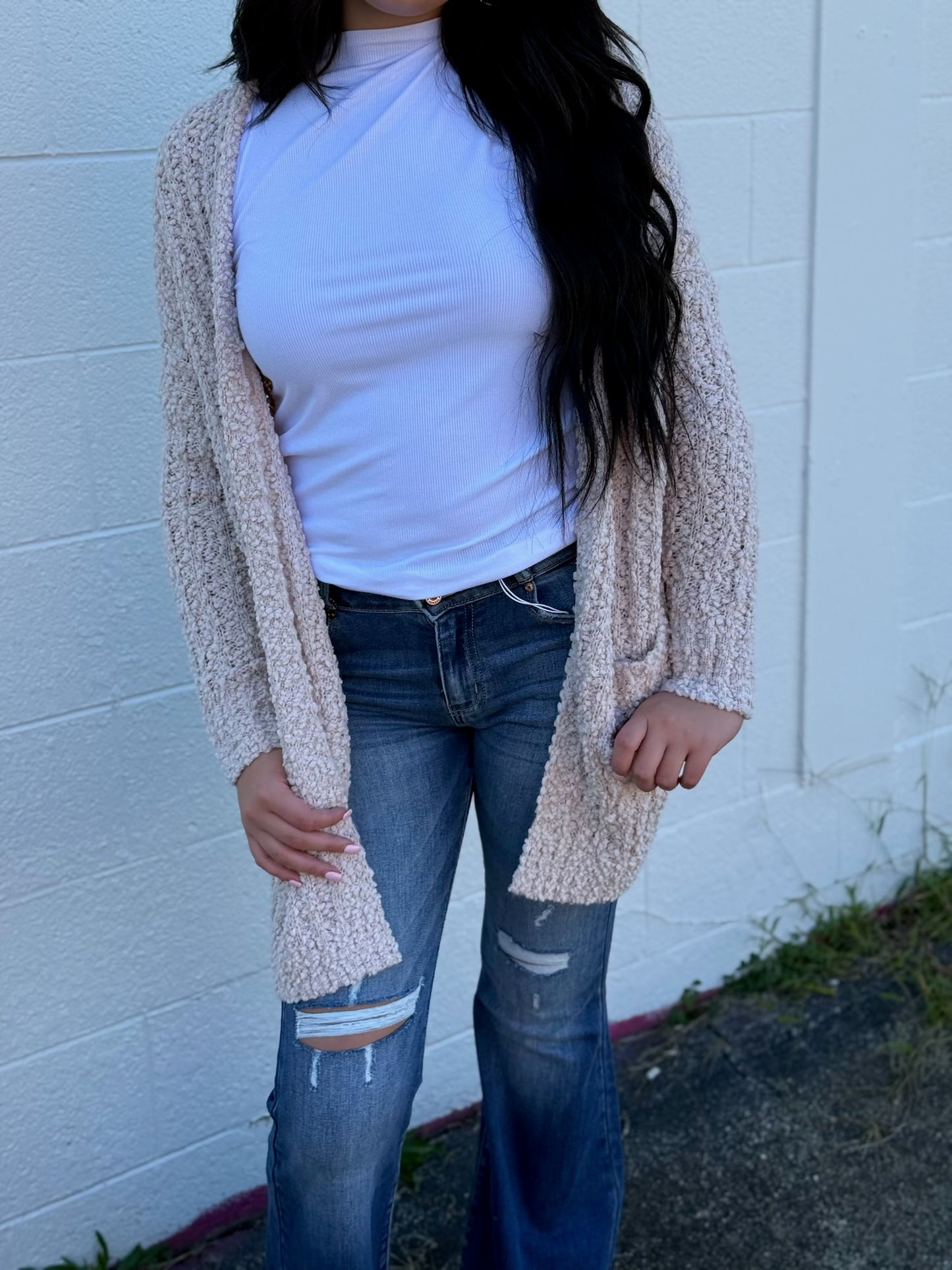 Soft Popcorn Knit Cardigan