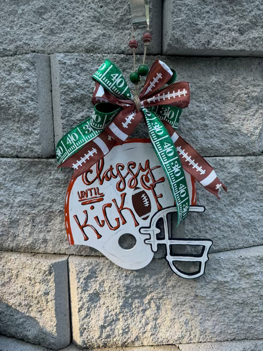 Classy til' Kickoff Door Hanger