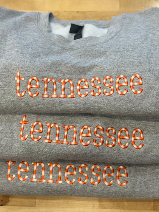 "Tennessee" Embroidered Sweatshirt