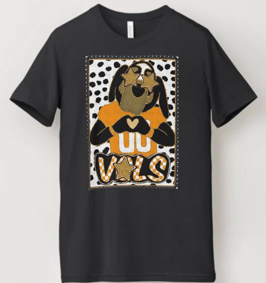 Black Preppy Vols Tee