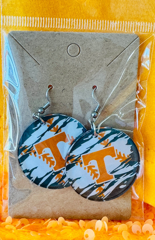 Large TN Baseball Earrings