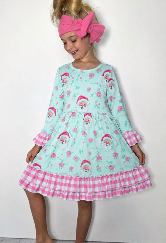 Aqua Santa Rose Girls Dress