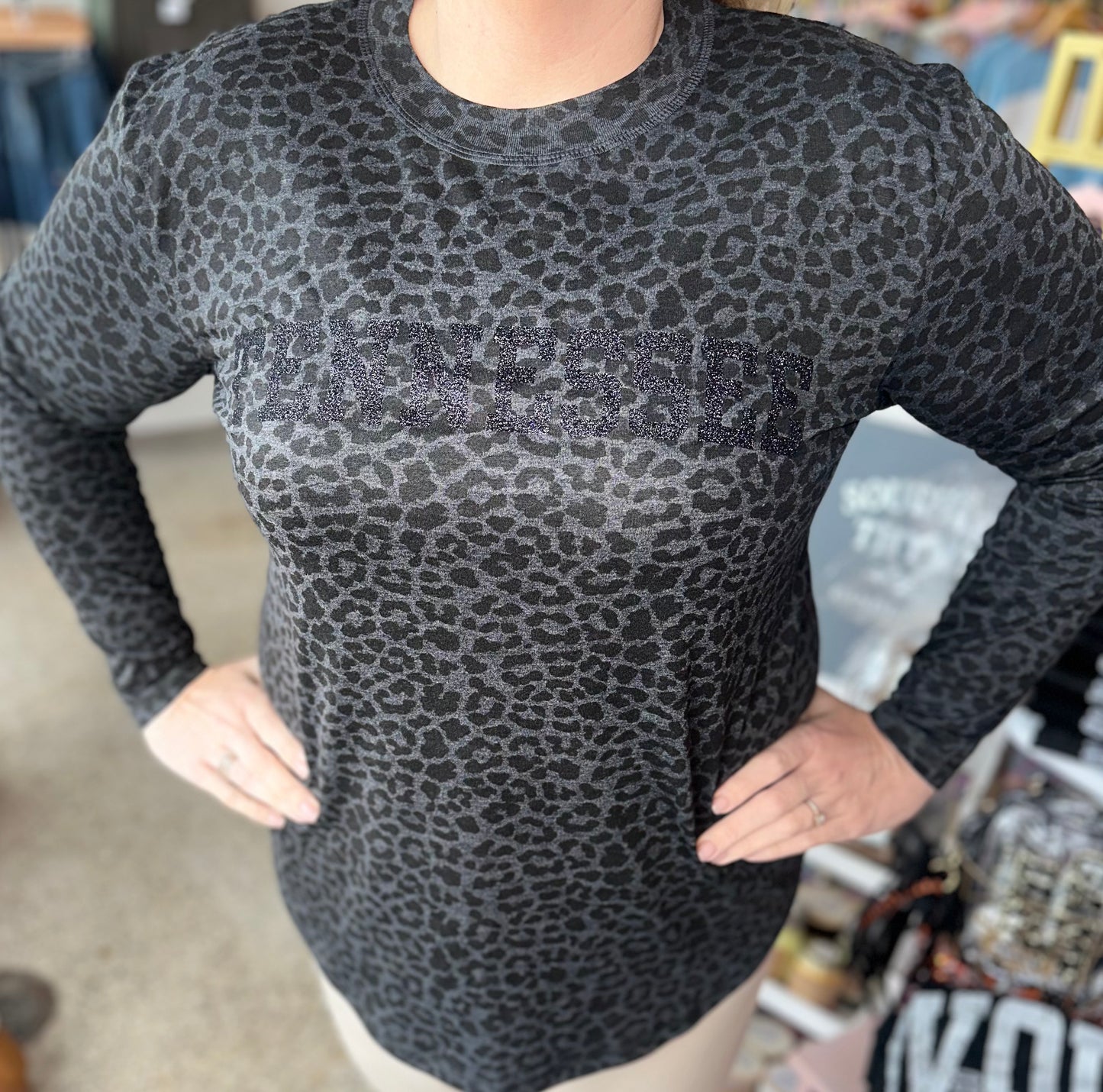 Black Leopard Tennessee Long Sleeve