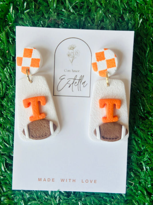 Checkered Clay Earrings