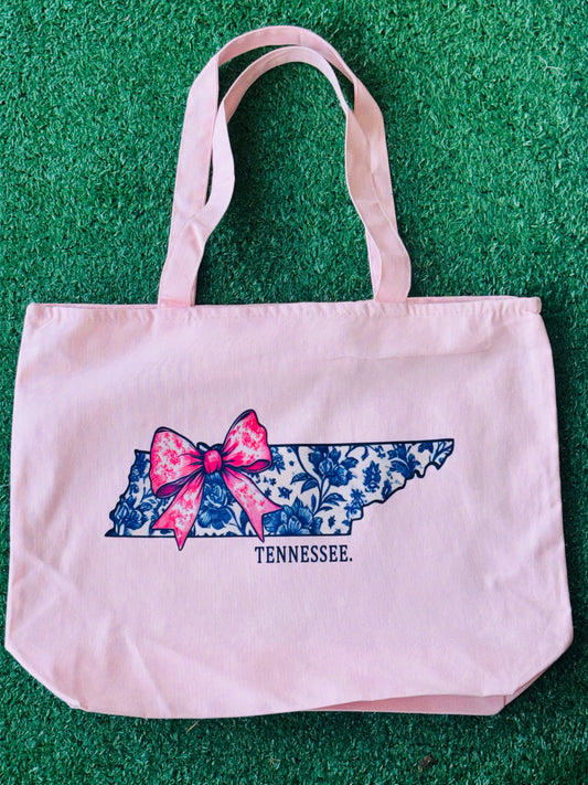 TN Bow Canvas Tote Bag