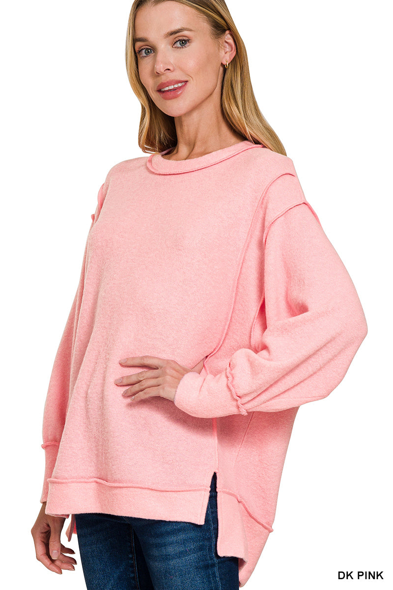 Brushed Melange Oversized Sweater