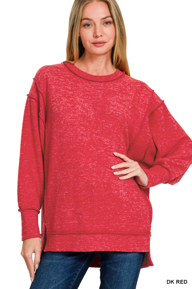 Brushed Melange Oversized Sweater