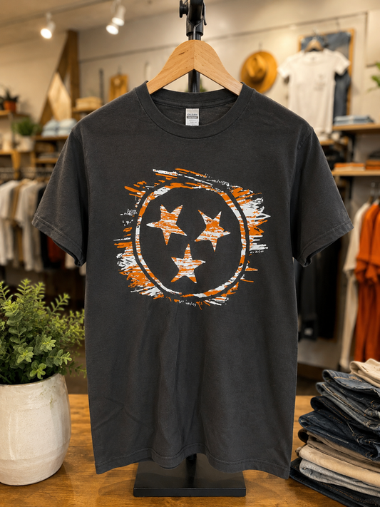 Distressed Tri-Star T-shirt