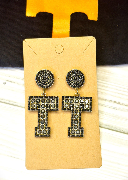 Black Tennessee Stud Earrings