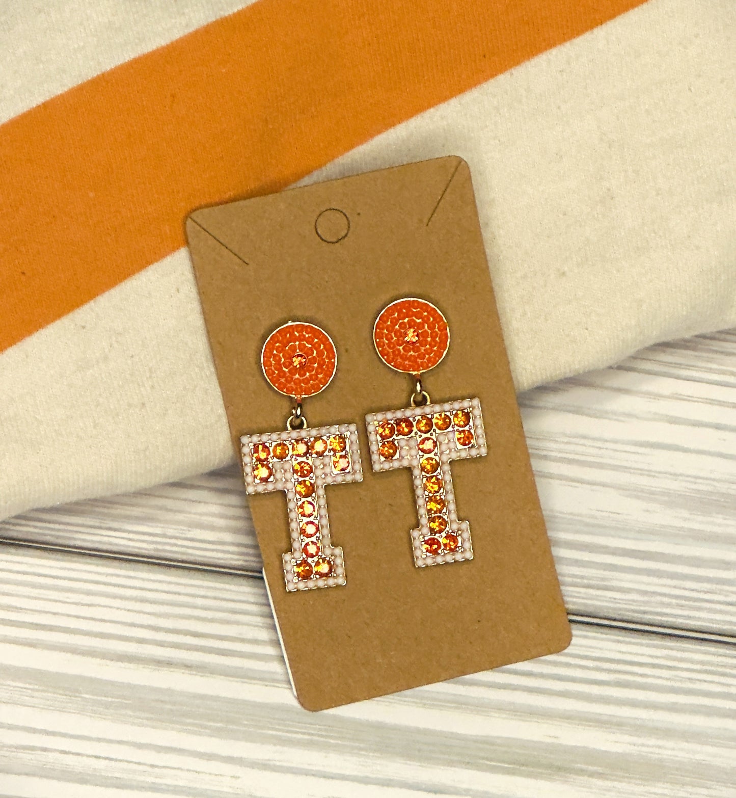 Orange Tennessee Stud Earrings