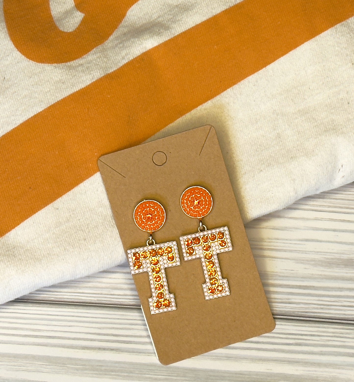 Orange Tennessee Stud Earrings