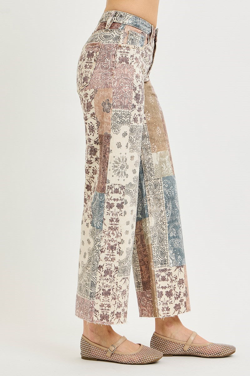 RISEN Patchwork High Rise Pants