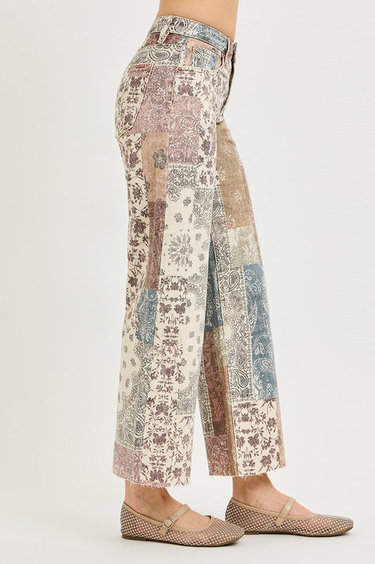 RISEN Patchwork High Rise Pants