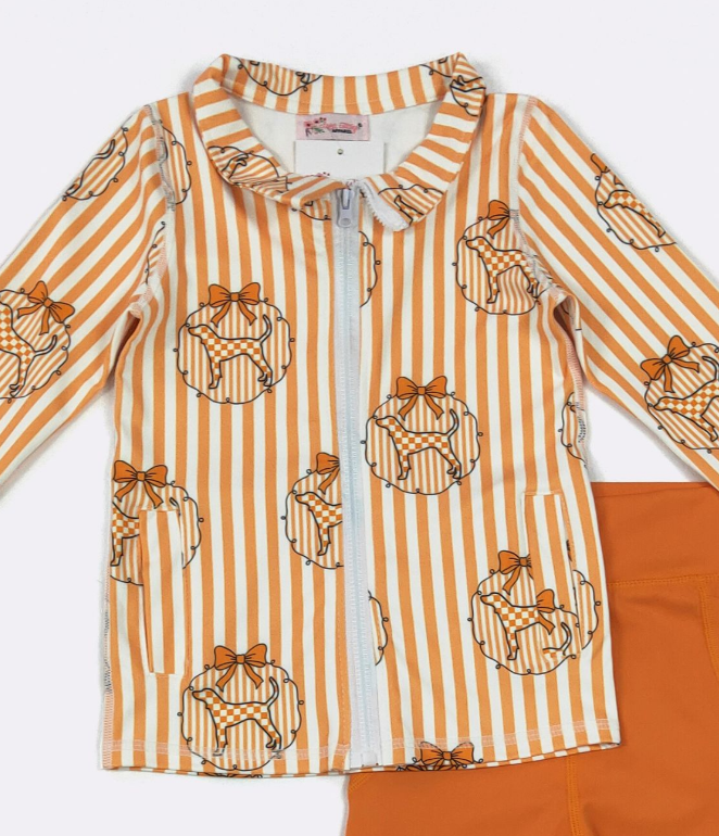 Preppy TN Stripe Atheletic Girls Set