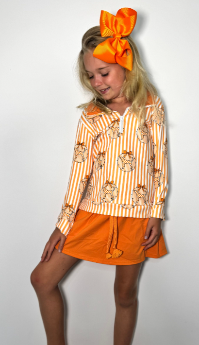 Preppy TN Stripe Girls Skort Set