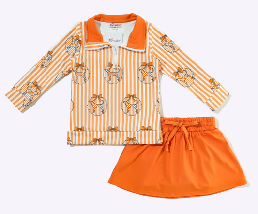 Preppy TN Stripe Girls Skort Set