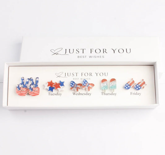 Patriotic Earring Box