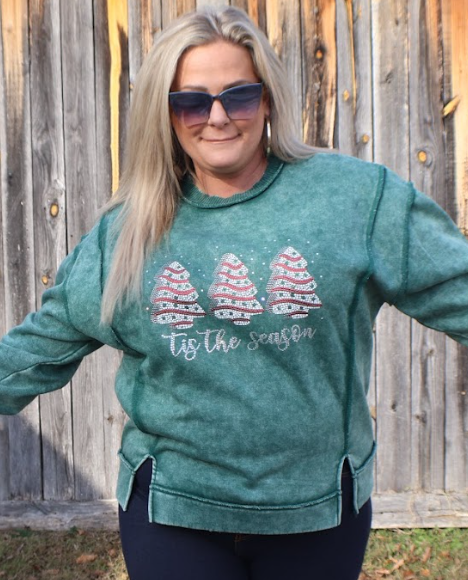 Tis the Season EXPOSED-SEAM FLEECE SWEATSHIRT