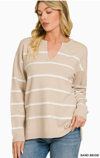Viscose Thin Striped Sweater