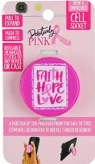 Breast Cancer Awareness Pop Socket Grip