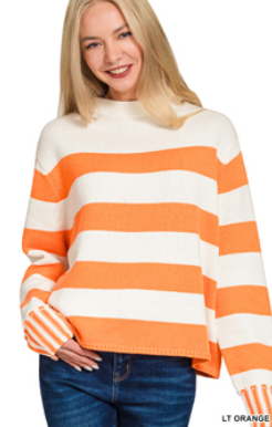 Orange Striped Sweater