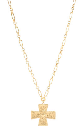 Textured Byzantine Cross Necklace