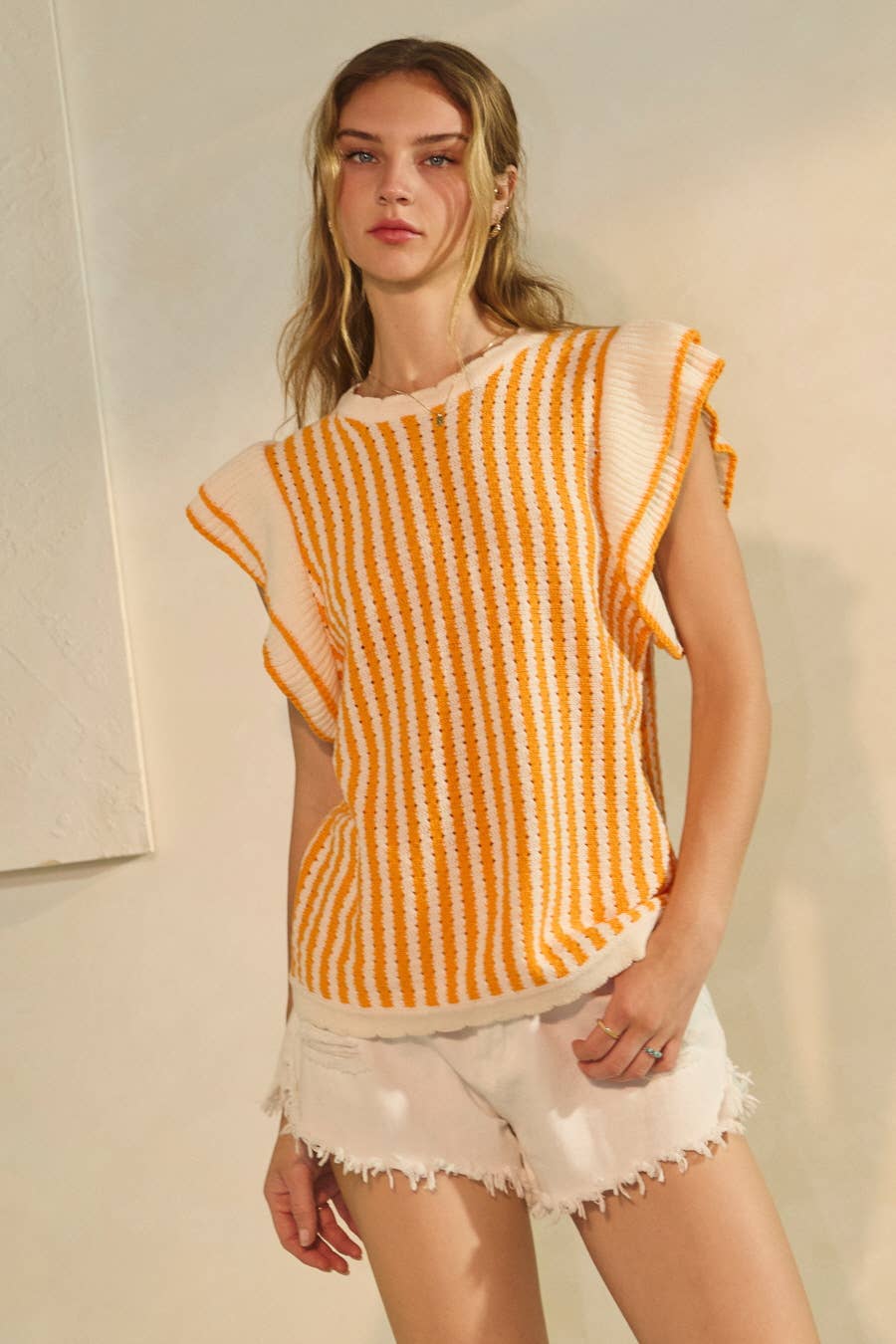 Plus Textured Sleeveless Knit Top