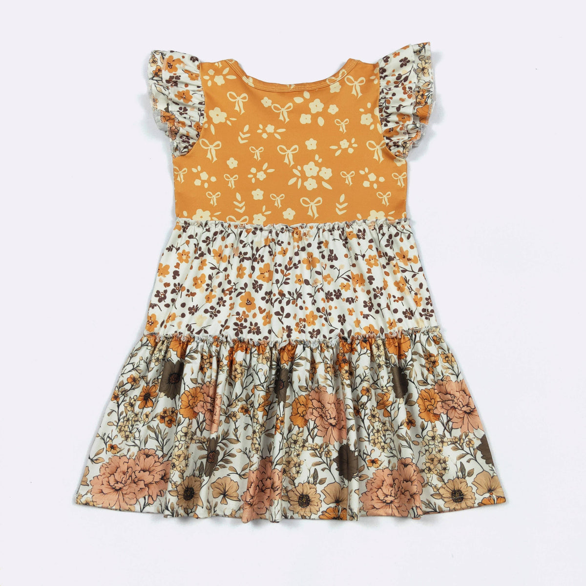 Fall Floral Tier Girls Dress