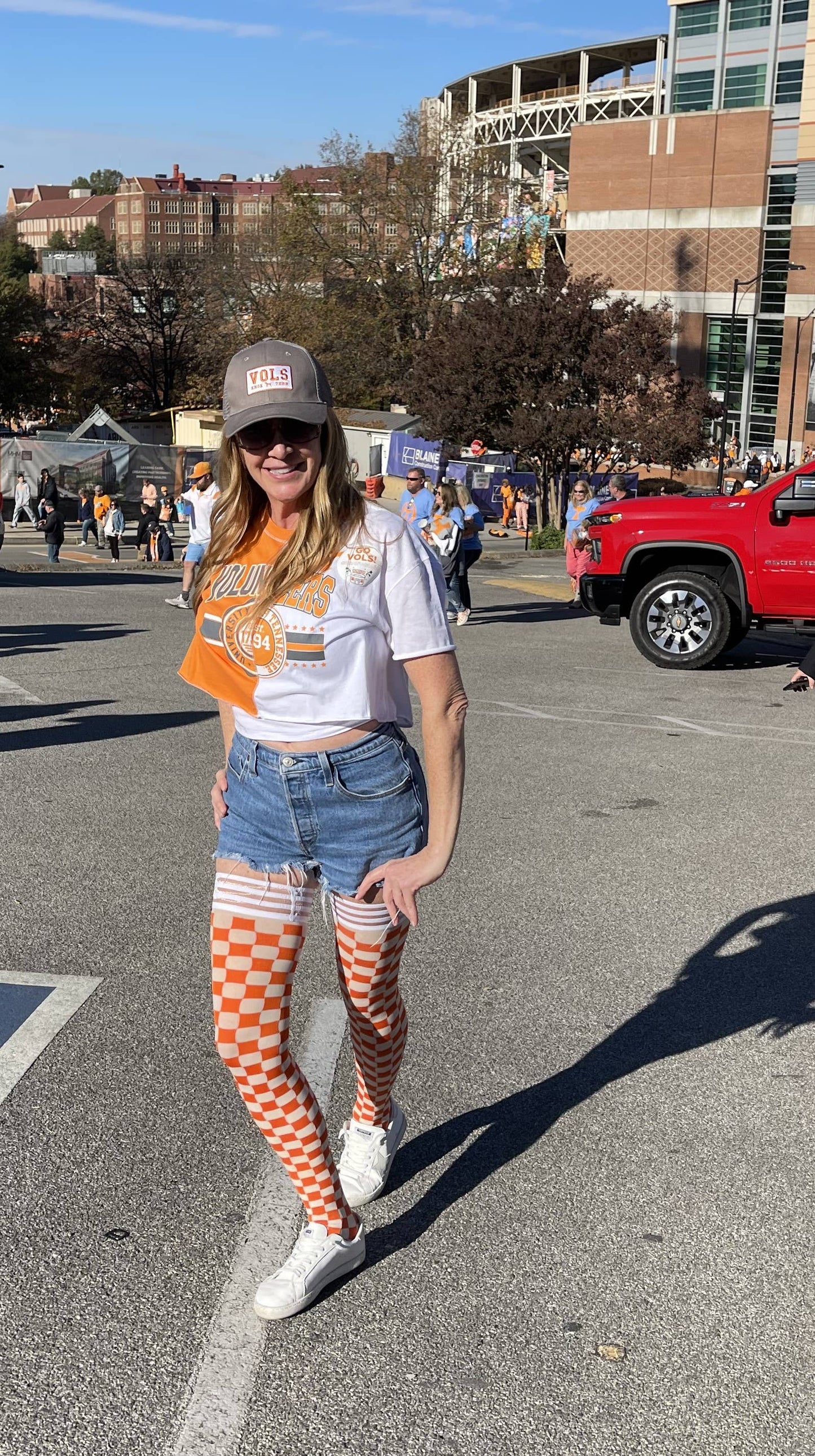 Stockings - Orange & White Game Day Socks - Tennessee Vols