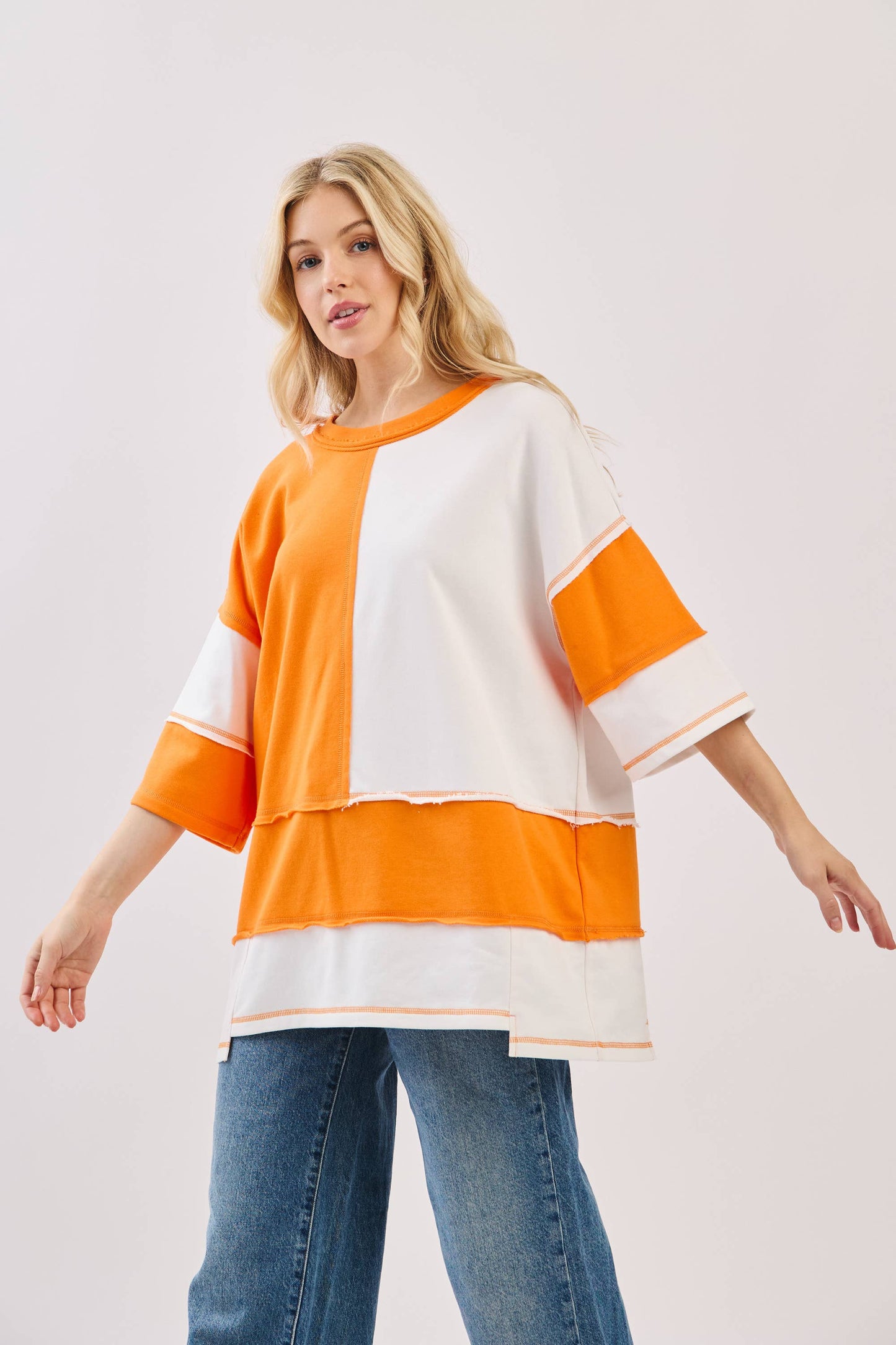 Oversized Color Block Gameday Tee