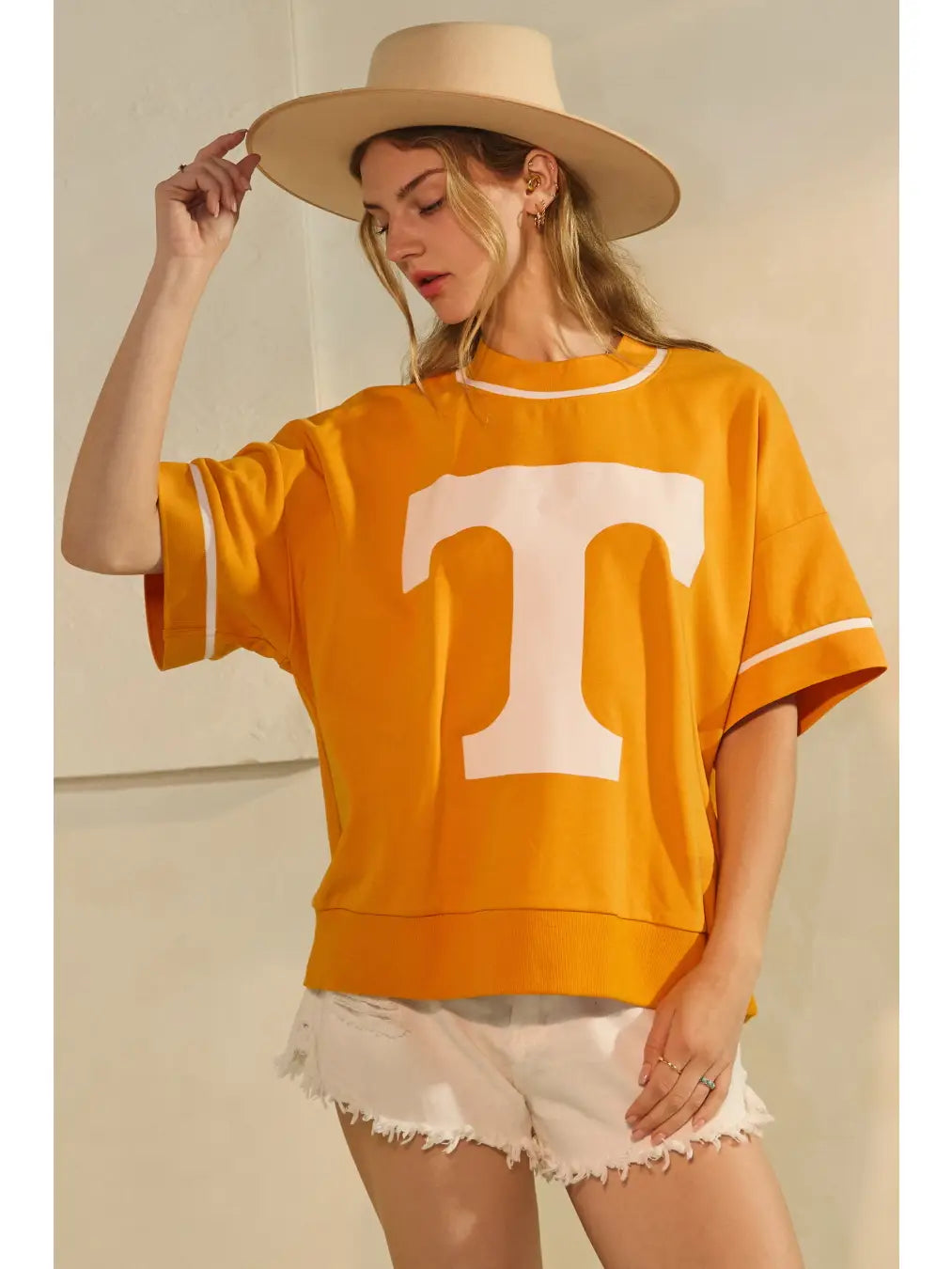 Oversized Game Day Short-Sleeved Sweatshirt
