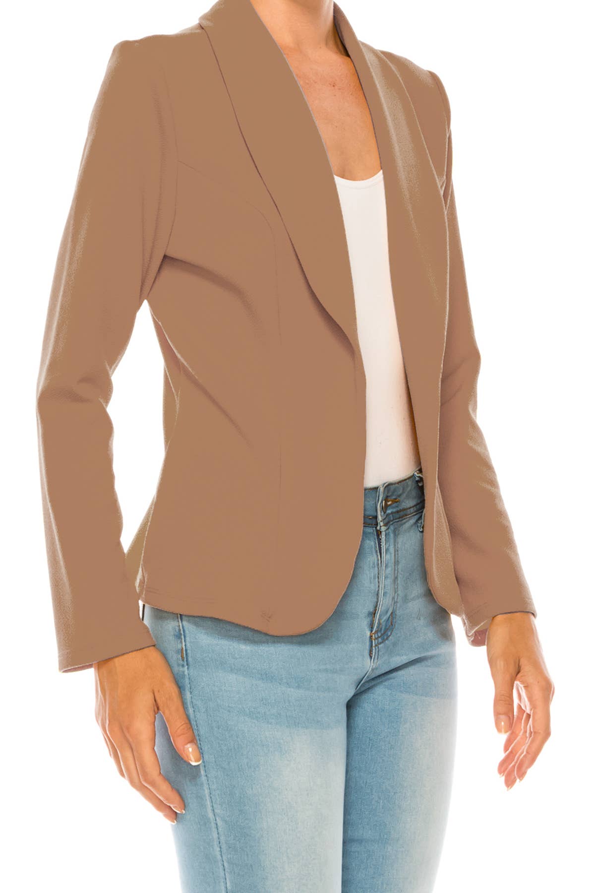 Women's Casual Office Work Long Sleeve Open Front Blazer