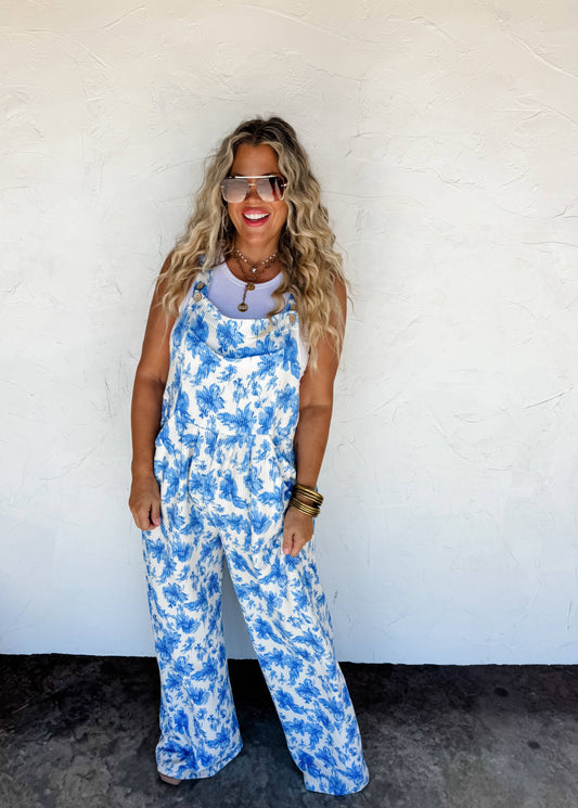 2ND CUT- CASSIDY FLORAL BOHO OVERALLS