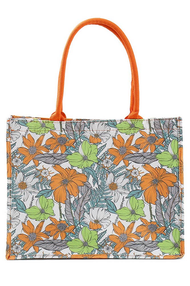 Flower Pattern Tote Bag