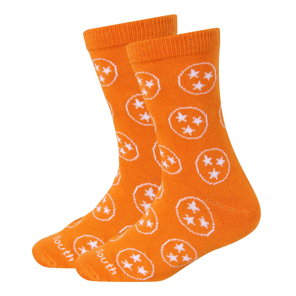 Kids Orange Tri Star Socks