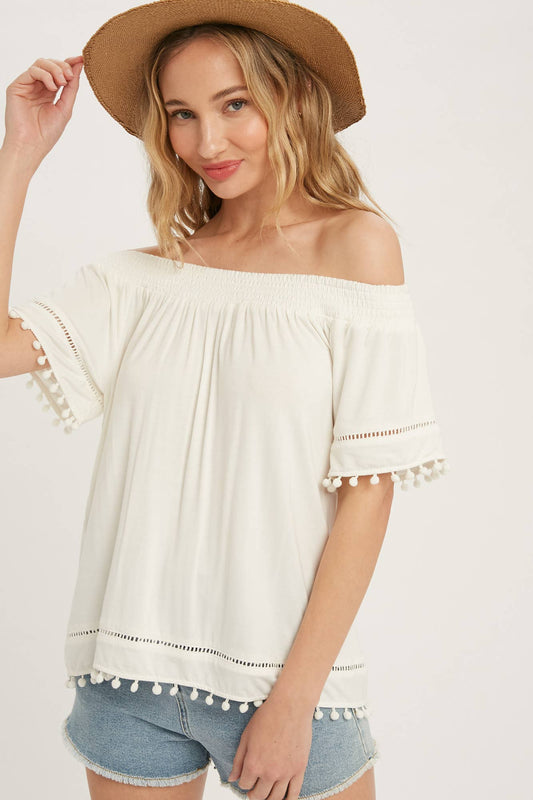 POM POM TRIM TOP