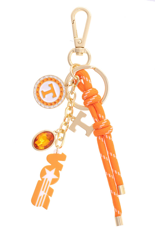 Tennessee Volunteers Cluster Bag Charm in Orange