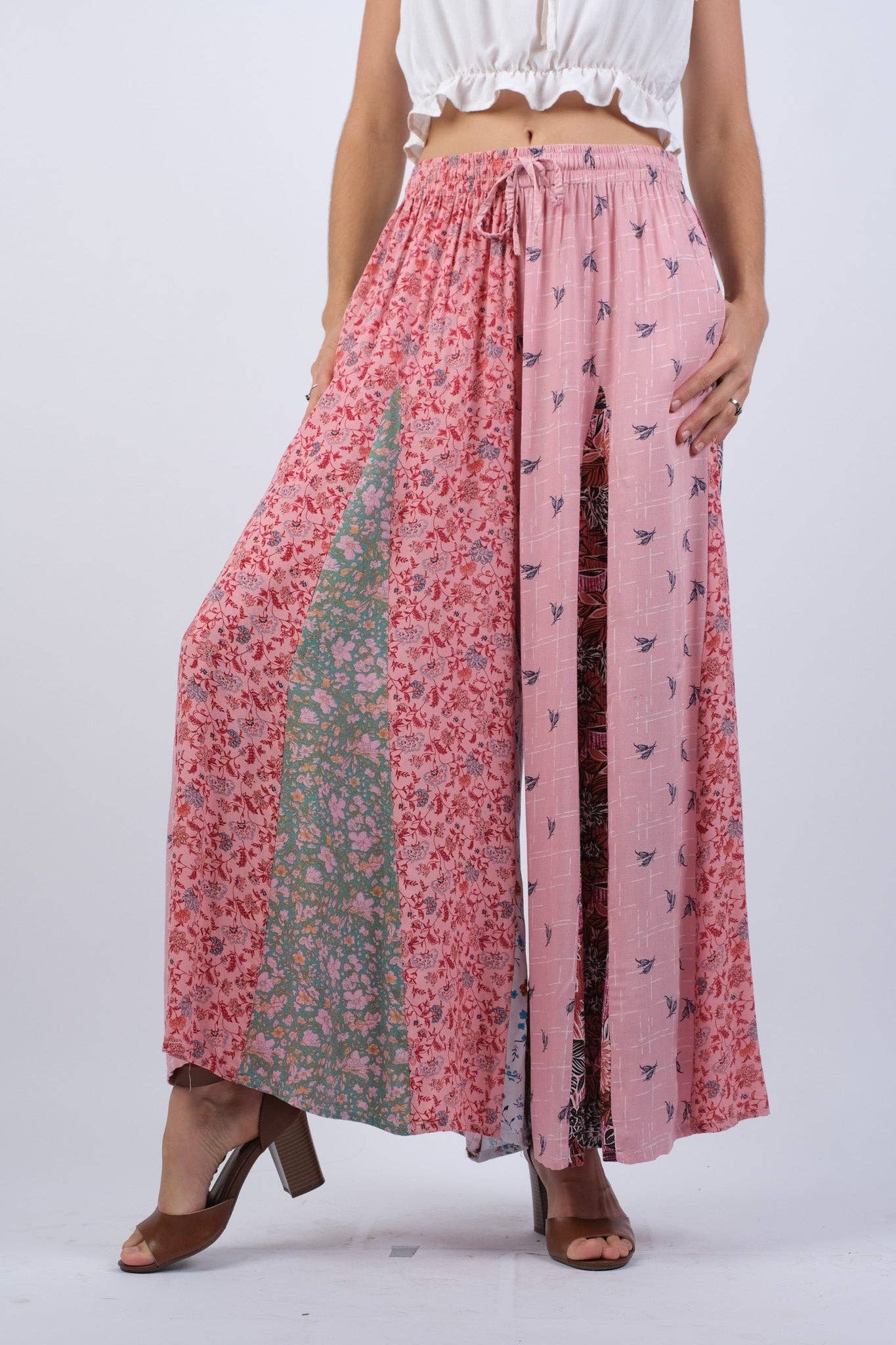 Petal Harmony Boho Palazzo