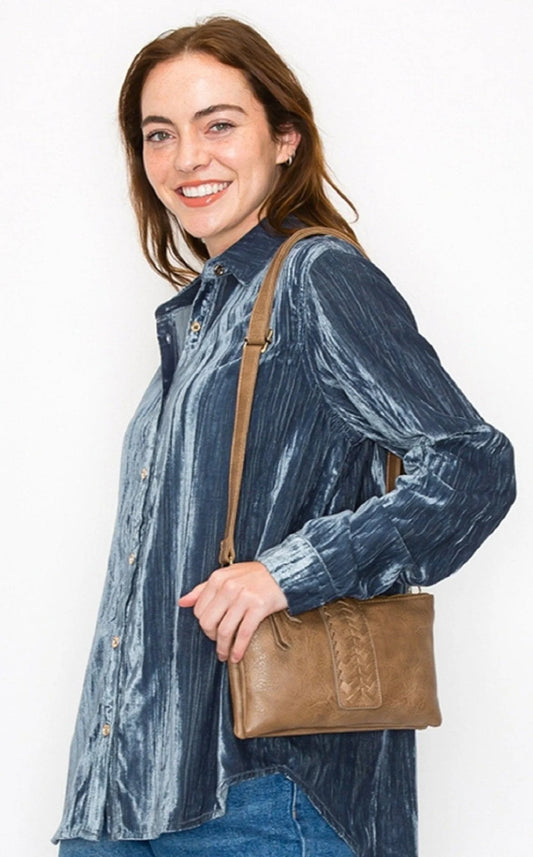Two Compartment Crossbody with Braid