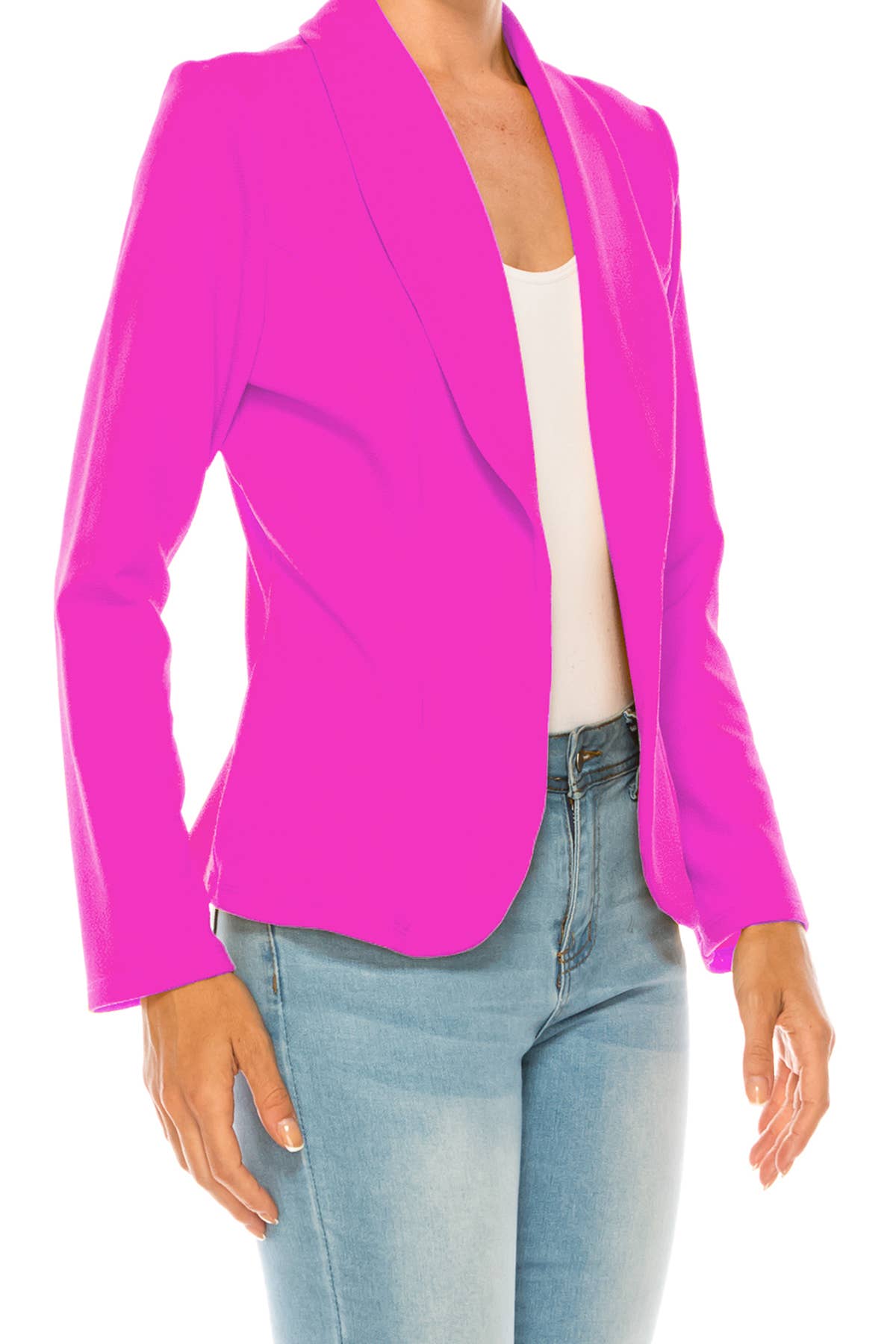 Women's Casual Office Work Long Sleeve Open Front Blazer