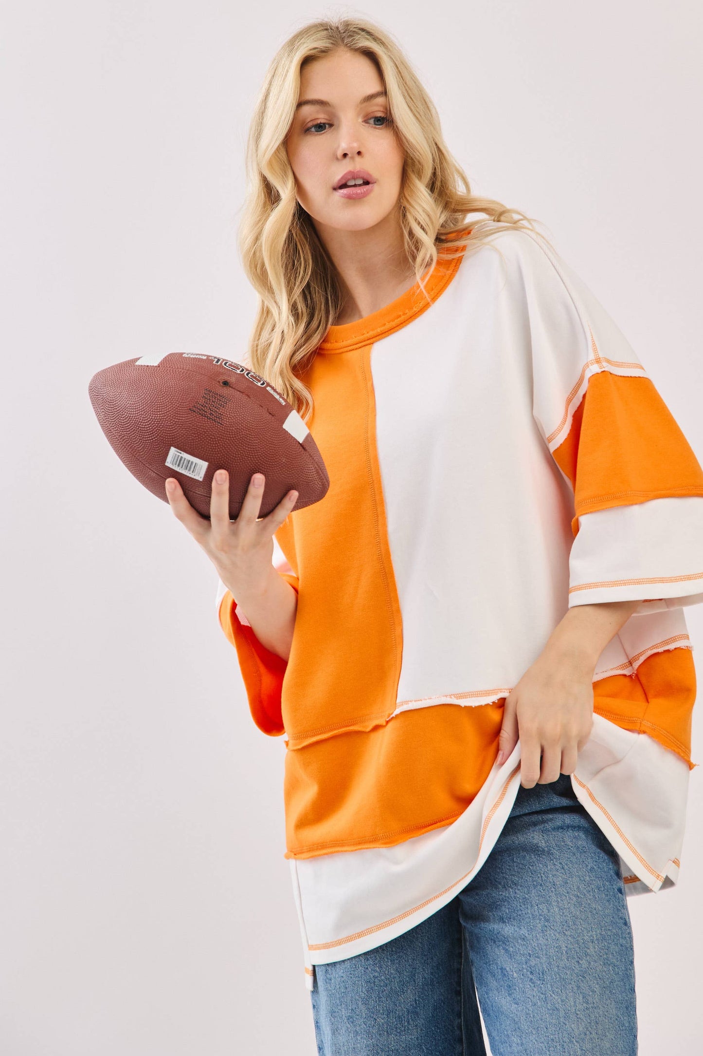 Oversized Color Block Gameday Tee