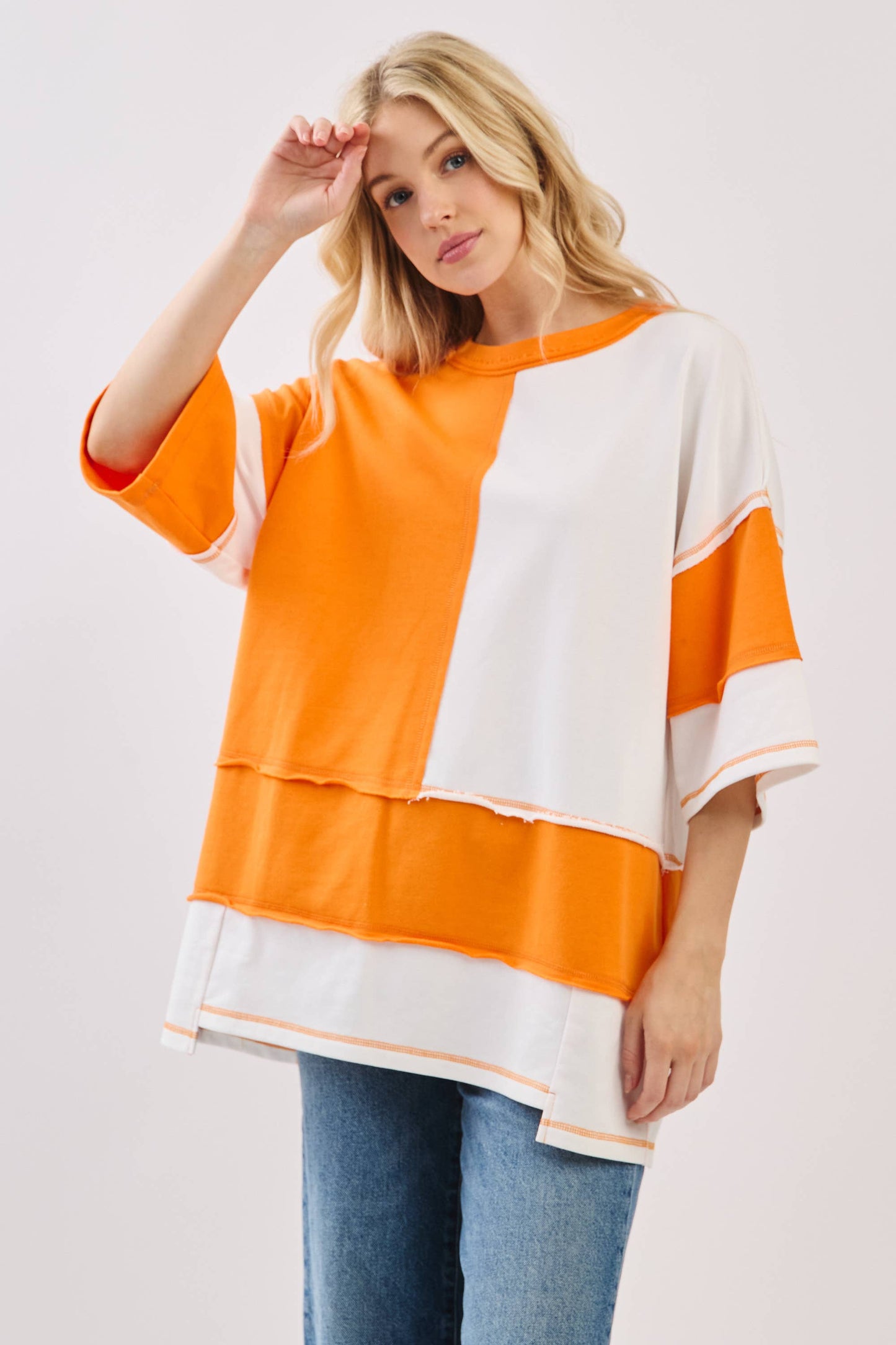 Oversized Color Block Gameday Tee