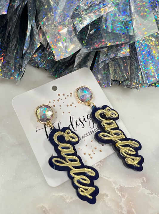 Eagle Mascot Earrings